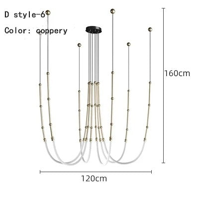 Spiral Rope Light: Illuminate your space with style-Chandeliers