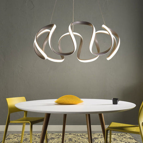 Spiral Wave LED Chandelier: Illuminating Sophistication-Ceiling Chandelier