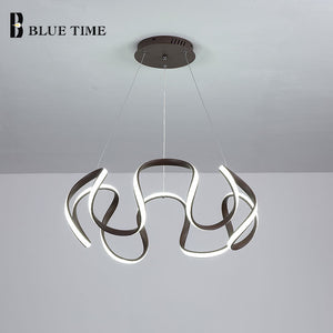 Spiral Wave LED Chandelier: Illuminating Sophistication-Ceiling Chandelier