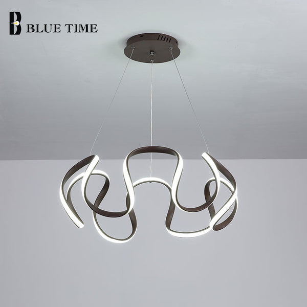 Spiral Wave LED Chandelier: Illuminating Sophistication-Ceiling Chandelier