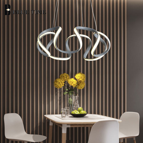 Spiral Wave LED Chandelier: Illuminating Sophistication-Ceiling Chandelier
