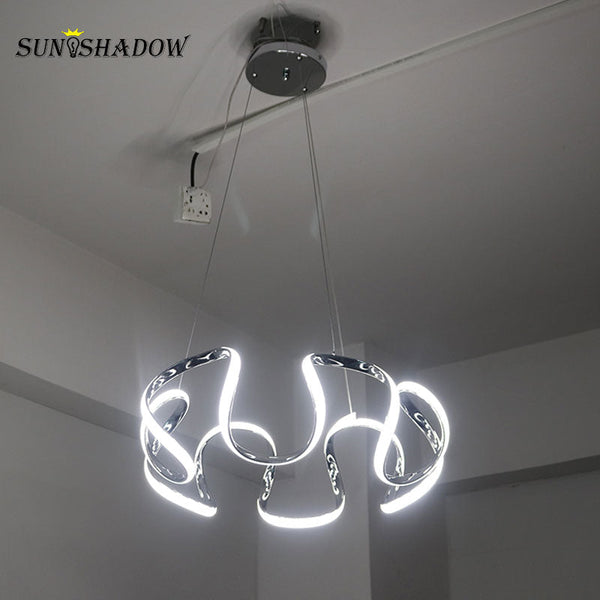 Spiral Wave LED Chandelier: Illuminating Sophistication-Ceiling Chandelier