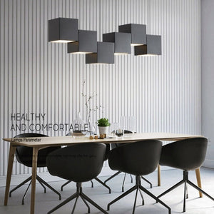 Square Blocks Pendant Light-Kitchen Island