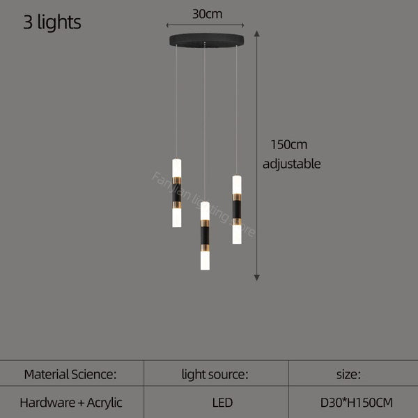 Staircase Chandelier - Illuminate with Acrylic Chandelier-Staircase Chandelier
