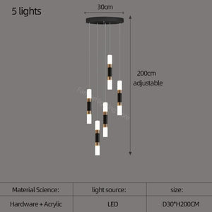Staircase Chandelier - Illuminate with Acrylic Chandelier-Staircase Chandelier