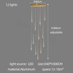 Staircase Chandelier - Unique Circular Cone Ambience-Staircase Chandelier
