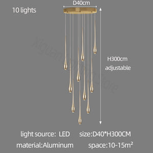 Staircase Chandelier - Unique Circular Cone Ambience-Staircase Chandelier