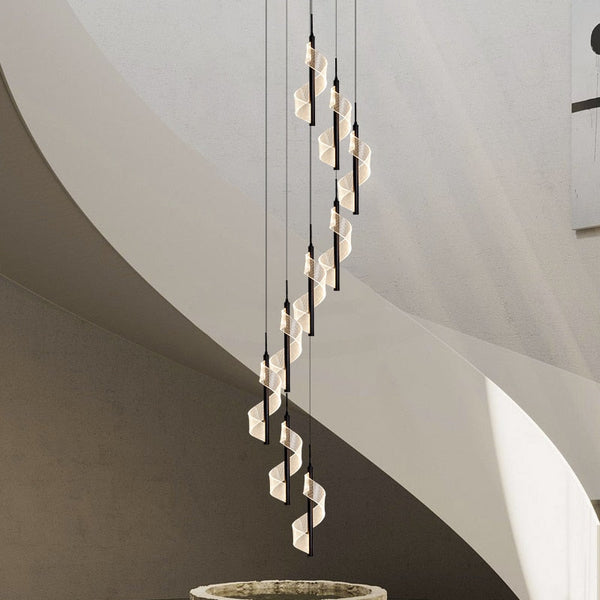 Staircase Spiral Chandelier: Illuminate with Elegance-Staircase Chandelier