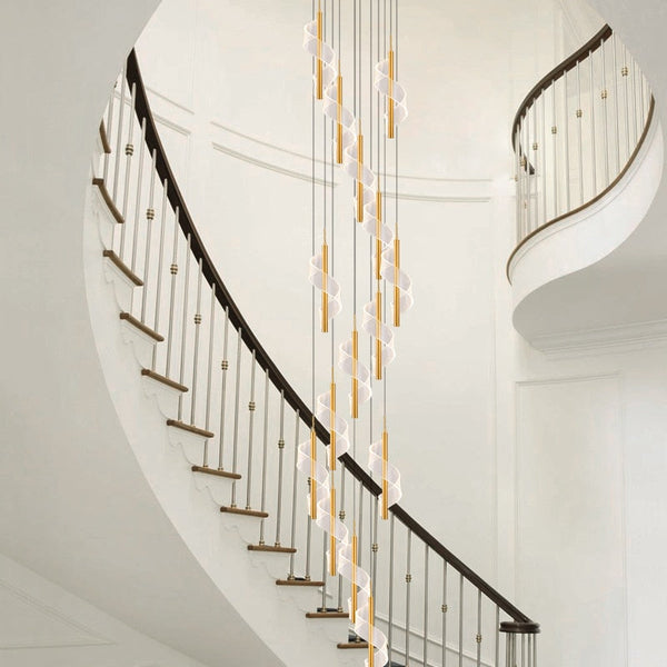 Staircase Spiral Chandelier: Illuminate with Elegance-Staircase Chandelier