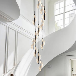 Staircase Spiral Chandelier: Illuminate with Elegance-Staircase Chandelier