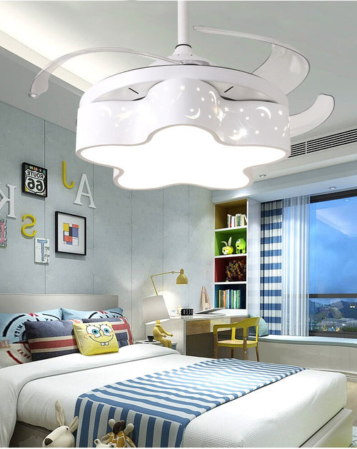 Star LED Light with Fan - Modern Ceiling Fan for Kids Room-Kids Room Nursery Lighting