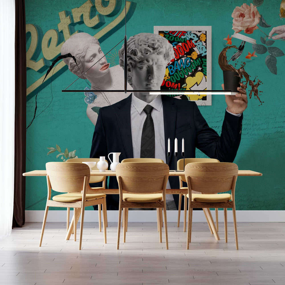 Statue David Wallpaper Mural: Transform Your Space-Geometric Shapes Wallpaper