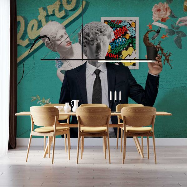 Statue David Wallpaper Mural: Transform Your Space-Geometric Shapes Wallpaper