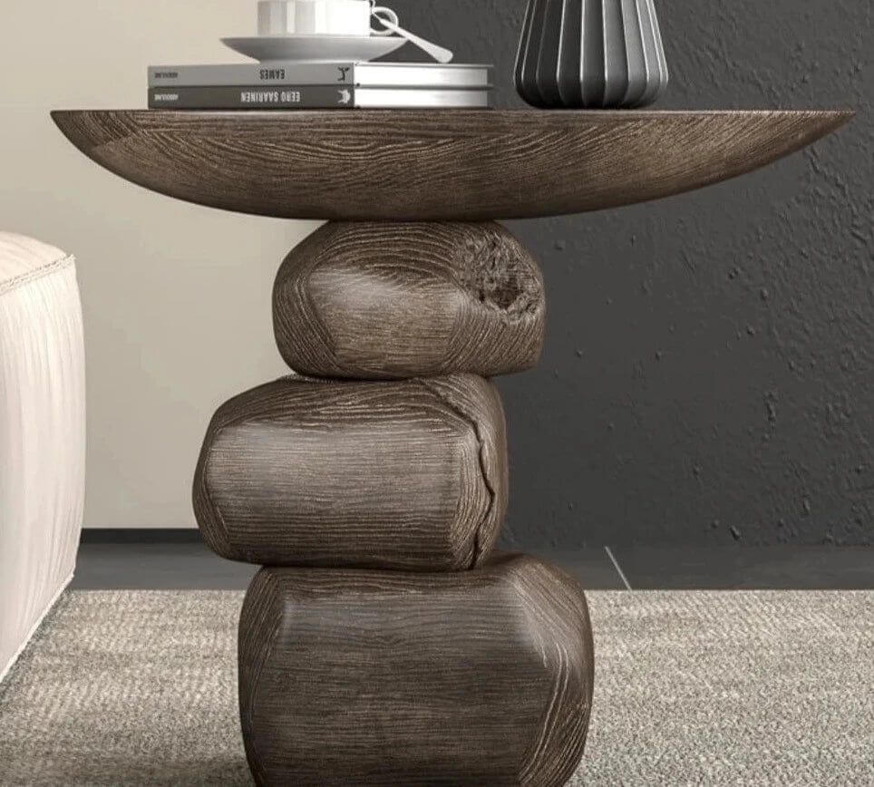 Stones Art Rock Side Table-Coffee Table