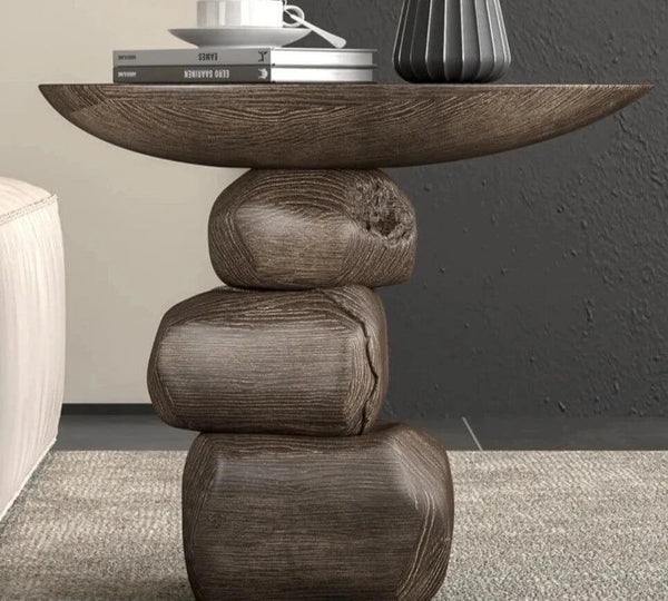 Stones Art Rock Side Table-Coffee Table