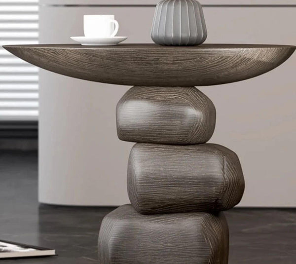 Stones Art Rock Side Table-Coffee Table