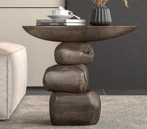 Stones Art Rock Side Table-Coffee Table