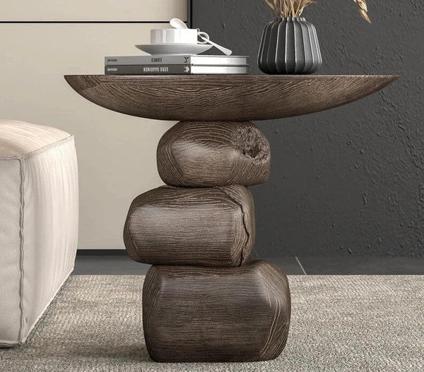 Stones Art Rock Side Table-Coffee Table