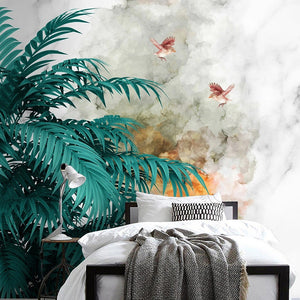 Stormy Winds Wallpaper: Striking Patterns-Flower & Leaf Wallpaper