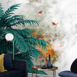 Stormy Winds Wallpaper: Striking Patterns-Flower & Leaf Wallpaper