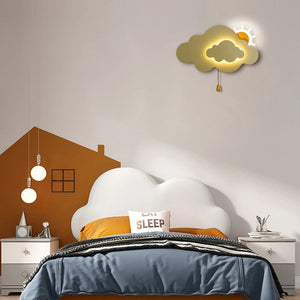 Sun Cloud Night Light Wall Lamp for Kids Room-Kids Room Nursery Lighting