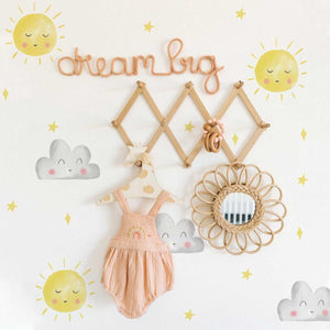 Sun Wall Stickers Wall Decal - Easy to Apply & Remove-Kids Nursery Bohemian Wall Decals