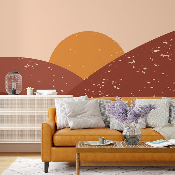 Sunshine Wallpaper Mural: Bring Radiance to Your Space-Geometric Shapes Wallpaper