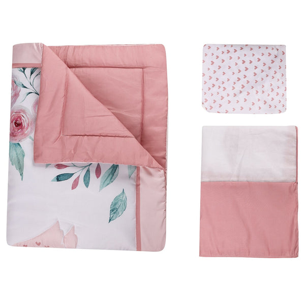 Swan Cot Bedding Set - Girls Baby Cot Accessories-Crib Bedding