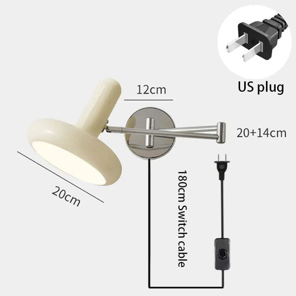 Swing Arm Elbow Rocker Wall Lamp-Wall Lights