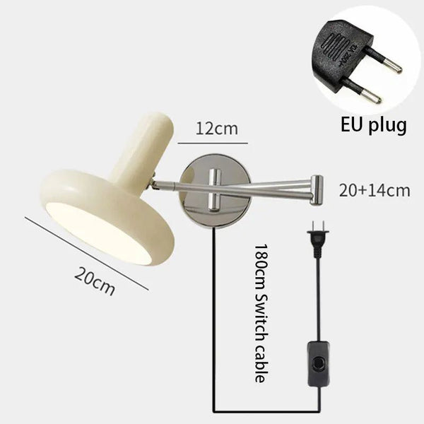 Swing Arm Elbow Rocker Wall Lamp-Wall Lights