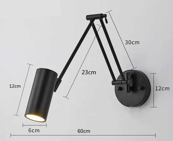 Swing Long Arm Internal Touch Sensor Wall Lamp-Wall Lights