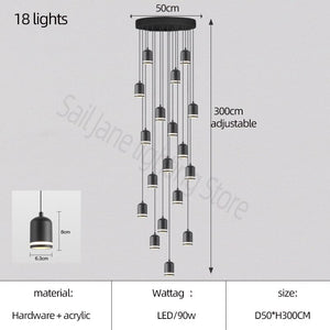 Swirl Staircase Chandelier: Elegant Lighting Solutions-Staircase Chandelier