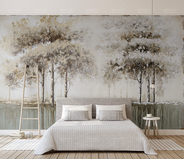 Tall Brown Trees Wallpaper Murals-Trees Wallpaper