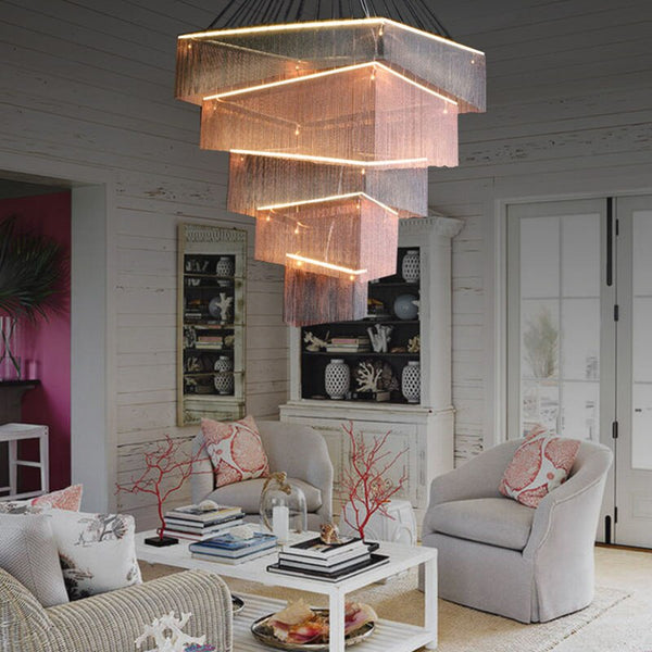Tassel Chain Chandelier: Transform Any Space-Ceiling Chandelier