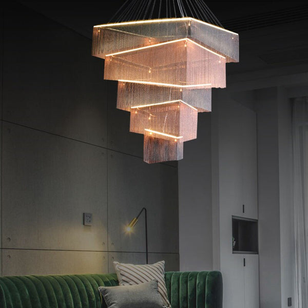 Tassel Chain Chandelier: Transform Any Space-Ceiling Chandelier