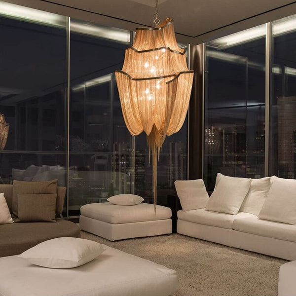 Tassels Chandelier: Decorative Lighting | Tassels & Fringe-Ceiling Chandelier