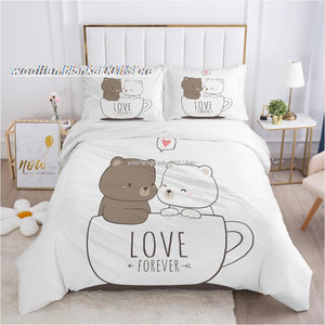 Teddy Bear Bedding Set: Soft and Cozy Night's Sleep-Bedding Set Kids