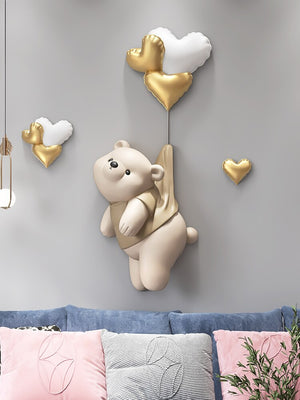 Teddy Bear Wall Decor: Bear Wall Hanging - Charming-Kids Room Nursery Wall Hanging