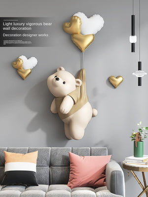 Teddy Bear Wall Decor: Bear Wall Hanging - Charming-Kids Room Nursery Wall Hanging