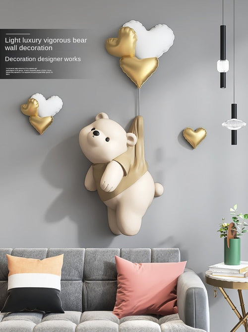 Teddy Bear Wall Decor: Bear Wall Hanging - Charming-Kids Room Nursery Wall Hanging