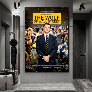 The Wolf of Wall Street Leonardo Dicaprio Canvas Wall Art-Wall Posters