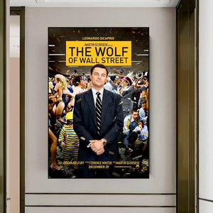 The Wolf of Wall Street Leonardo Dicaprio Canvas Wall Art-Wall Posters
