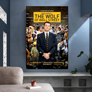 The Wolf of Wall Street Leonardo Dicaprio Canvas Wall Art-Wall Posters
