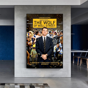 The Wolf of Wall Street Leonardo Dicaprio Canvas Wall Art-Wall Posters
