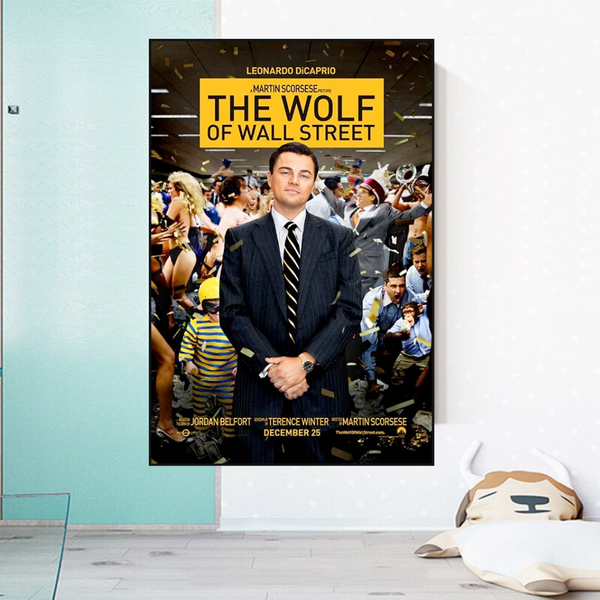 The Wolf of Wall Street Leonardo Dicaprio Canvas Wall Art-Wall Posters