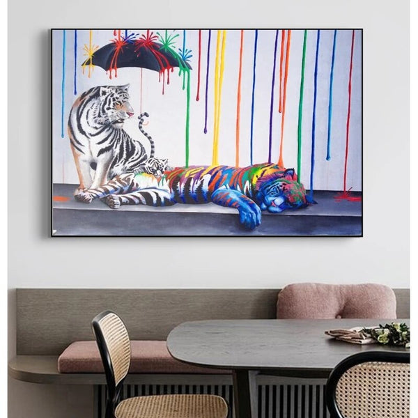 Tiger Poster: Artwork Depicting the Majestic Tiger-Wall Posters