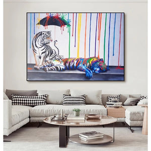 Tiger Poster: Artwork Depicting the Majestic Tiger-Wall Posters