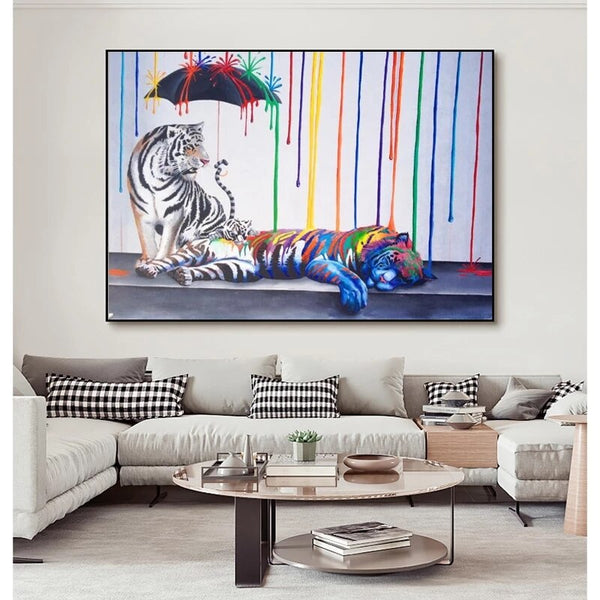 Tiger Poster: Artwork Depicting the Majestic Tiger-Wall Posters