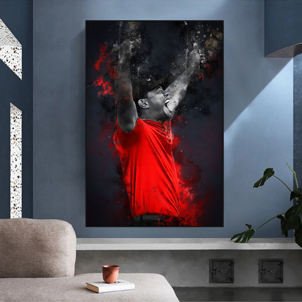 Tiger Woods Canvas Wall Art: Captivating Masterpiece-Wall Posters