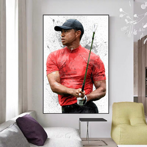 Tiger Woods Canvas Wall Art: Captivating Sports Memorabilia-Wall Posters